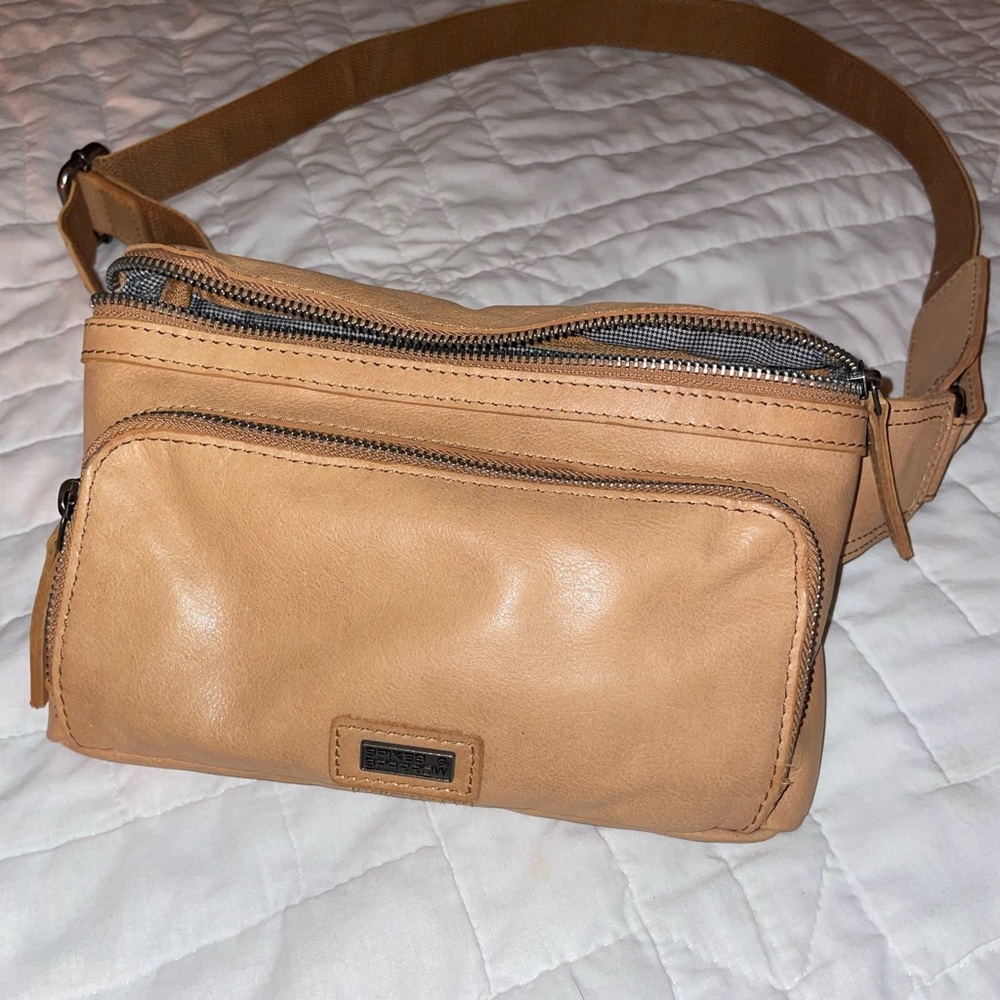 Tan Leather Belt Bag